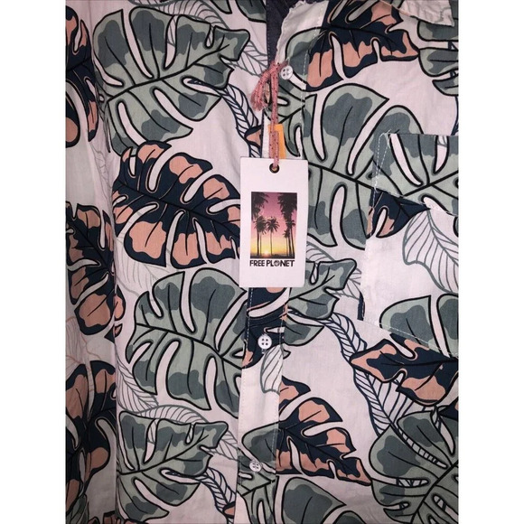 Free Planet Hawaiian Tropical Button Up Shirt Mens Size 3XL NWT Vacay Spirit - Picture 3 of 10